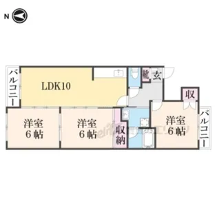 スカイロードとのしろ【3階】の間取り