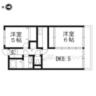 スカイビュー東土川【107号室】の間取り