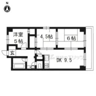 グランドール西大路【701号室】の間取り