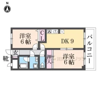 ダイアモンテ七条【405号室】の間取り