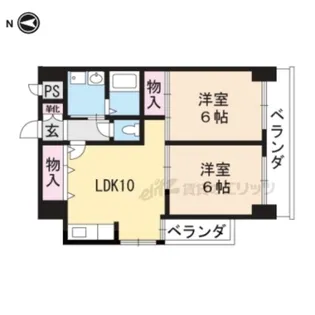 ハミング西浦【2階】の間取り