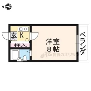 ヴィラエトワール西院【205号室】の間取り