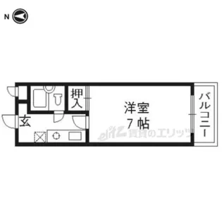 第16長栄アーバンハイツ五条【2階】の間取り