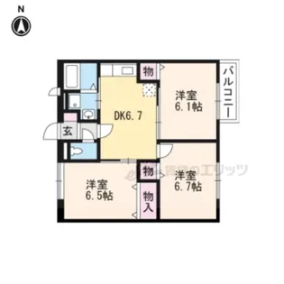 エスターテ【2階】の間取り