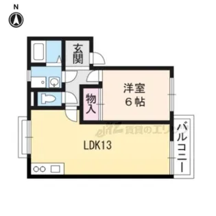 リュシオル石山【2階】の間取り