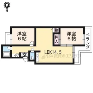 グランドール桂【1C号室】の間取り