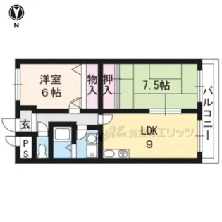 ChezNous吉祥院【201号室】の間取り