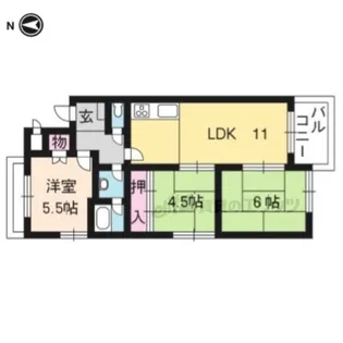 BELLA VISTA離宮桂東【4-B号室】の間取り