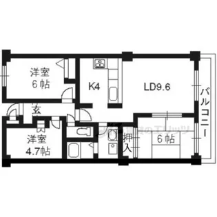 ディック・ベル【4階】の間取り