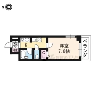第40長栄グランドムール上鳥羽【5階】の間取り