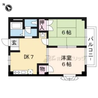 ルミエールB【1階】の間取り