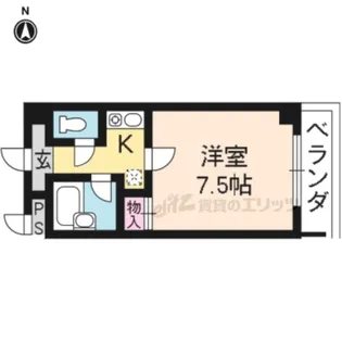 アメニティー吉祥院【412号室】の間取り