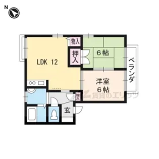 スリーパブリックB【1階】の間取り