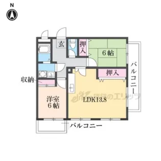 ソレイユ三宅?【3階】の間取り