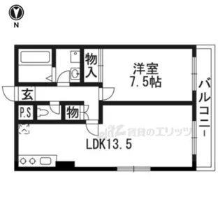 アクエルド仁王門【205号室】の間取り