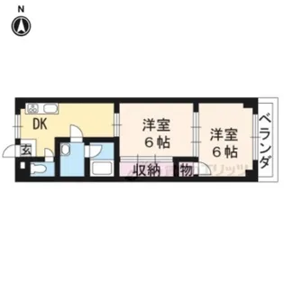 クローバー勧修寺【3階】の間取り