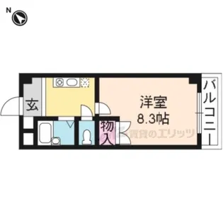 メディナ椥辻【403号室】の間取り