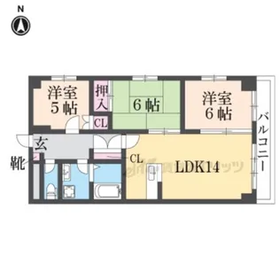 サウスビン【4階】の間取り