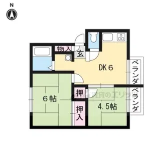 ラメゾン志美津【201号室】の間取り