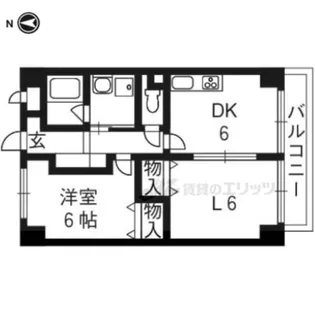 エスポワールみち【102号室】の間取り