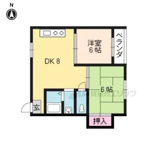 ヴィラ松田【202号室】の間取り