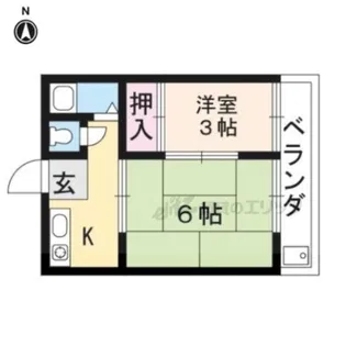 福山マンション【25号室】の間取り