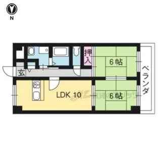 オークサンズ白川【202号室】の間取り