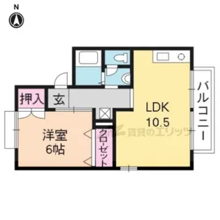 セジュール北山【2階】の間取り