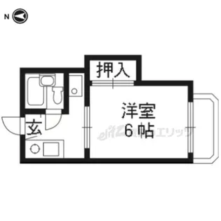 エスポワール木幡B棟【205号室】の間取り