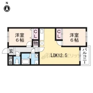 ドミール東寺【308号室】の間取り