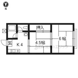 ハイツ松尾【207号室】の間取り