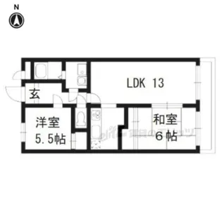 ジェンティールアドニス【1階】の間取り