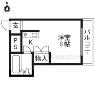 プレアール京都六地蔵【302号室】の間取り