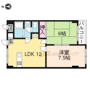 ベラヴィスタ岩倉【201号室】の間取り