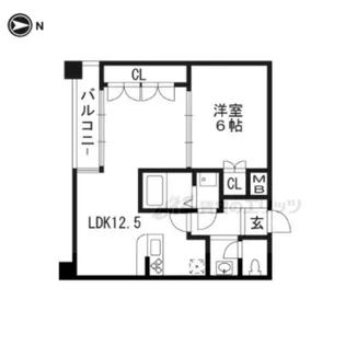 プリオール烏丸三条【301号室】の間取り