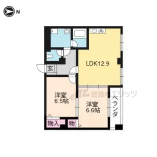 リエス西院【4階】の間取り