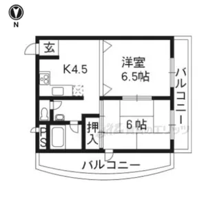 レジデンス オザック【5階】の間取り