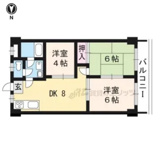 セジュールGAIA【202号室】の間取り
