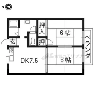 フレグランス松尾【202号室】の間取り