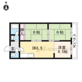 シャトー上桂【301号室】の間取り