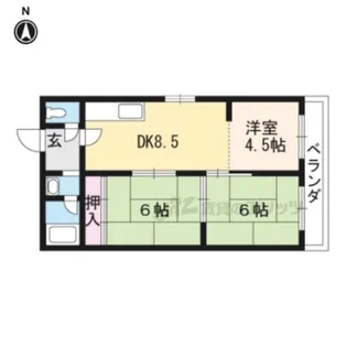 シャトー上桂【207号室】の間取り