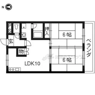 レジデンス桂川【1階】の間取り