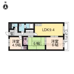 ハイツ北尾弐番館【103号室】の間取り