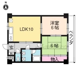 ノアコート森田【206号室】の間取り