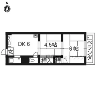 コーポ光【2-E号室】の間取り