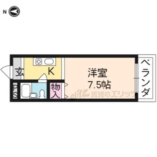 コーポ北浜【302号室】の間取り