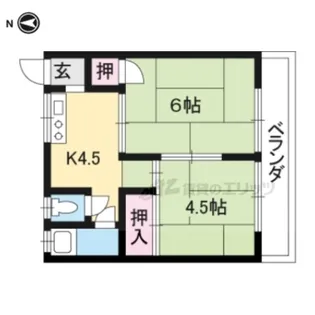 コーポ高矢【306号室】の間取り