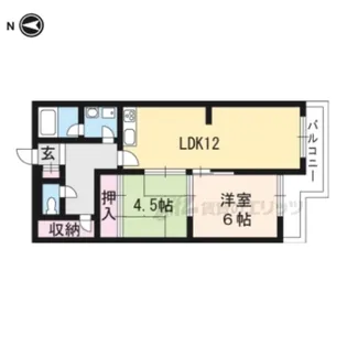 ビューハイツ京都山科【322号室】の間取り