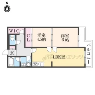 ビューハイツ京都山科【2階】の間取り