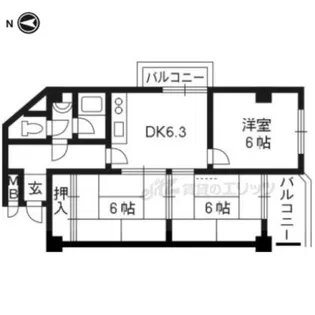 プルーリオン勧修寺【410号室】の間取り